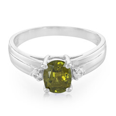 Anillo en plata con Turmalina cuprífera