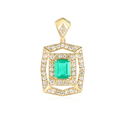 Colgante en oro con Esmeralda de Rusia (AMAYANI)