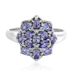 Anillo en plata con Tanzanita