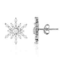 Pendientes en plata con Topacio blanco