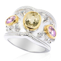 Anillo en plata con Cuncita amarillo canario (Dallas Prince Designs)