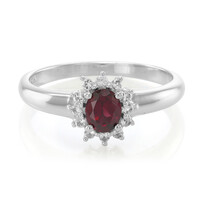 Anillo en plata con Rodolita de Brasil