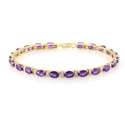 Brazalete en plata con Amatista de Zambia