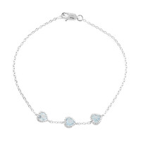 Brazalete en plata con Topacio azul cielo