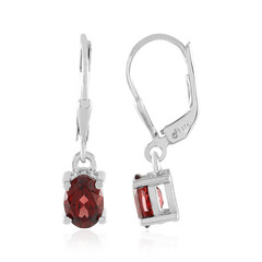 Pendientes en plata con Granate de Mozambique