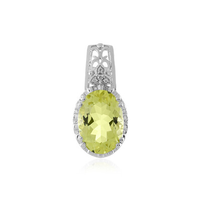 Colgante en plata con Quarzo limón