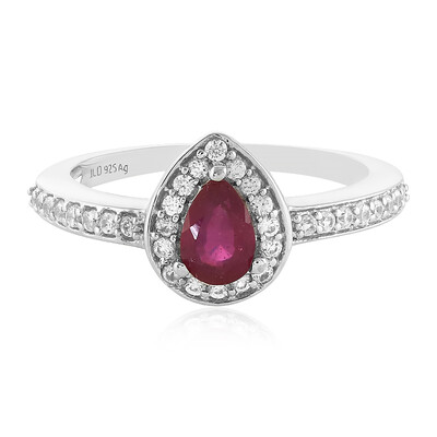 Anillo en plata con Rubí de Madagascar