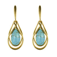 Pendientes en plata con Turquesa