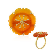 Anillo en plata con Cornalina