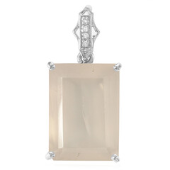 Colgante en plata con Calcedonia rosa