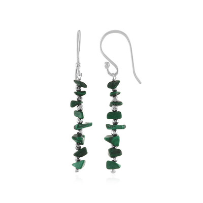 Pendientes en plata con Malaquita