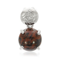 Colgante en plata con Obsidiana caoba