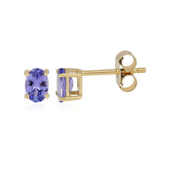 Pendientes en oro con Tanzanita AAA
