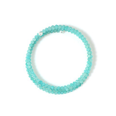 Brazalete en acero con Amazonita (Riya)