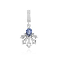 Colgante en plata con Zafiro azul Ceylon sin calentar