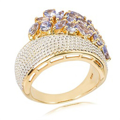 Anillo en plata con Tanzanita
