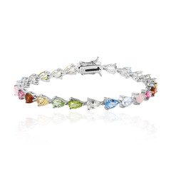 Brazalete en plata con Topacio azul suizo
