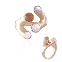 Anillo en plata con Piedra de luna azul (KM by Juwelo)