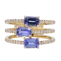 Anillo en oro con Tanzanita AAA (CIRARI)