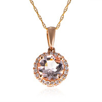 Collar en oro con Morganita AAA