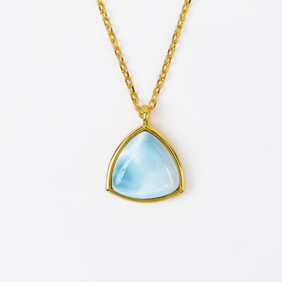 Collar en plata con Larimar