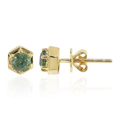 Pendientes en oro con Demantoide de Madagascar (John Ferry)