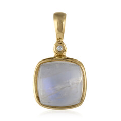 Colgante en plata con Piedra de Luna arcoíris
