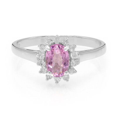 Anillo en plata con Turmalina cuprífera rosa