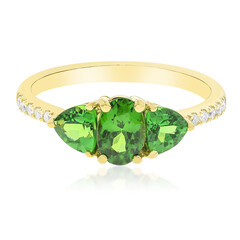 Anillo en oro con Granate tsavorita AAA (CIRARI)