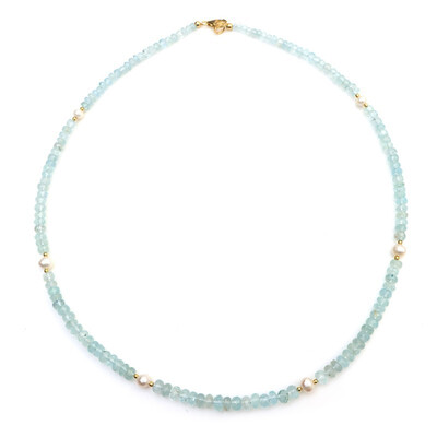Collar en plata con Aguamarina de Brasil
