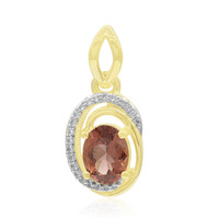 Colgante en oro con Apatita roja