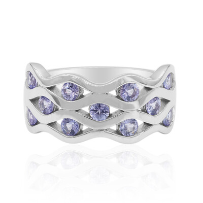 Anillo en plata con Tanzanita