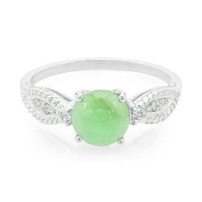 Anillo en plata con Crisoprasa imperial