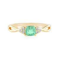 Anillo en plata con Esmeralda de Rusia (Adela Silber)