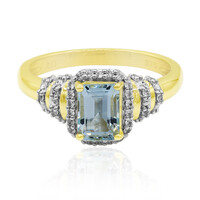 Anillo en oro con Aguamarina Medina