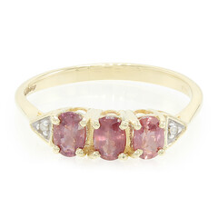 Anillo en oro con Zafiro Padparascha no calentado