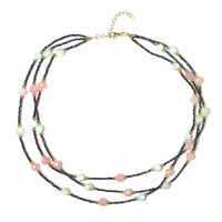 Collar en plata con Hematita dorada (Riya)