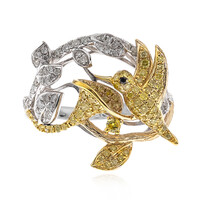 Anillo en oro con Diamante amarillo SI2 (CIRARI)