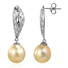 Pendientes en plata con Perla dorada del Mar del Sur Kabira  (TPC)
