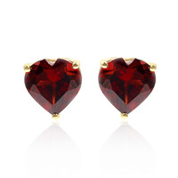 Pendientes en oro con Granate de Mozambique