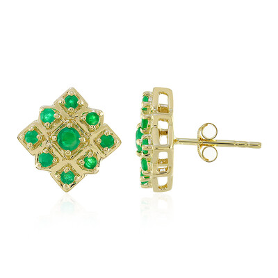 Pendientes en oro con Esmeralda de Brasil (Adela Gold)