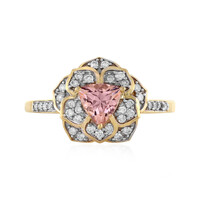 Anillo en oro con Morganita AAA (D'vyere)