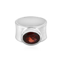 Anillo en plata con Granate de Mozambique