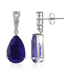Pendientes en plata con Cuarzo púrpura