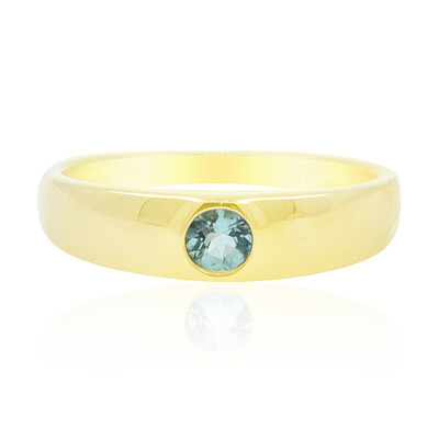 Anillo en oro con Turmalina nigeriana paraiba