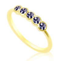 Anillo en oro con Tanzanita