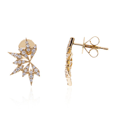 Pendientes en oro con Diamante limpio a lupa F (LUCENT DIAMONDS)