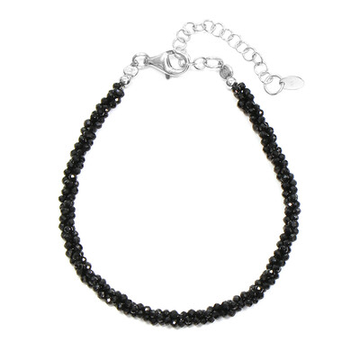 Brazalete en plata con Espinela negra
