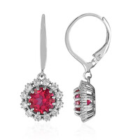 Pendientes en plata con Topacio rosa