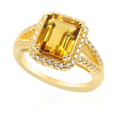 Anillo en plata con Escapolita cognac